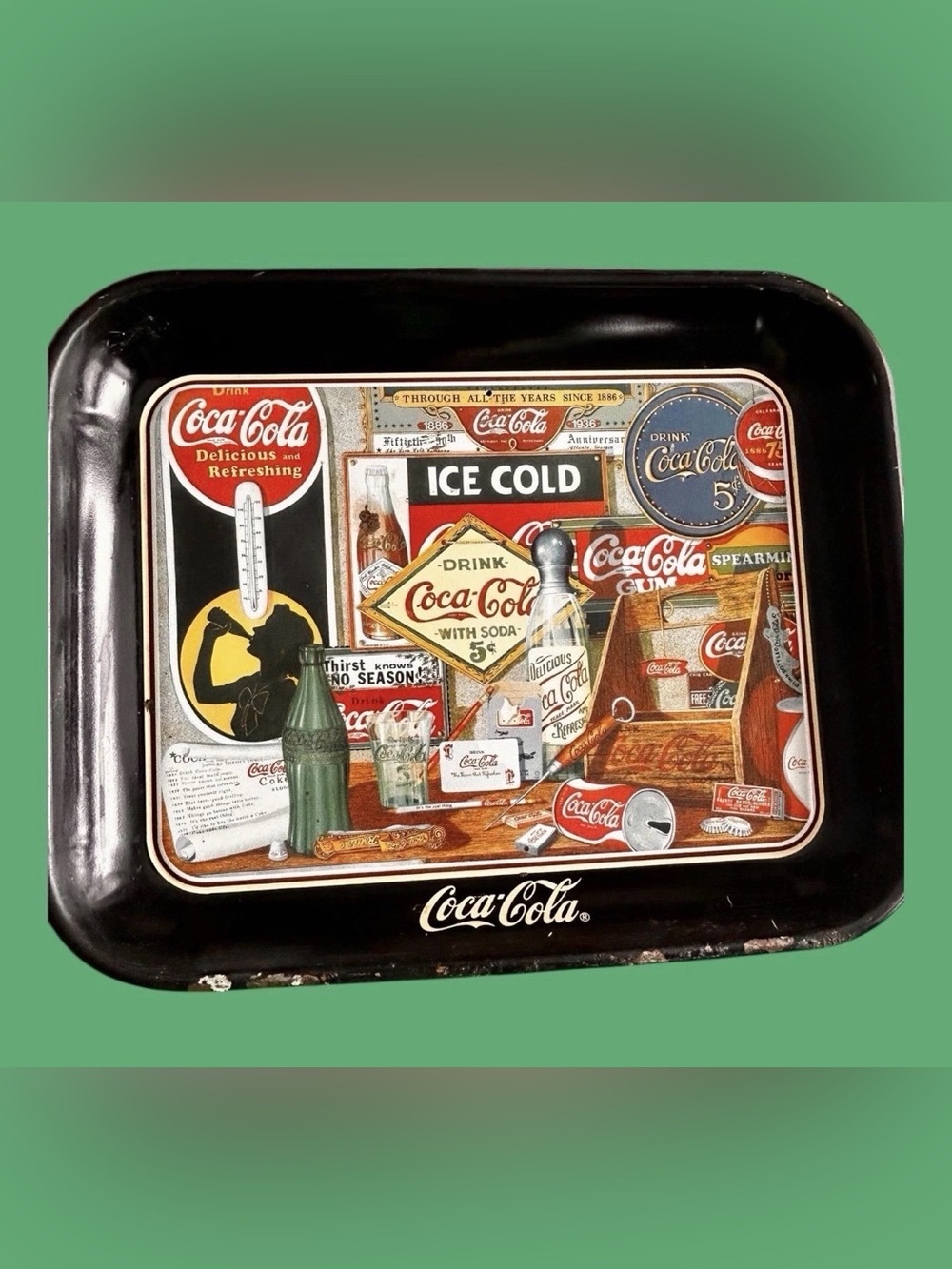 Vintage Coca Cola Tray Through All The Years Since 1886